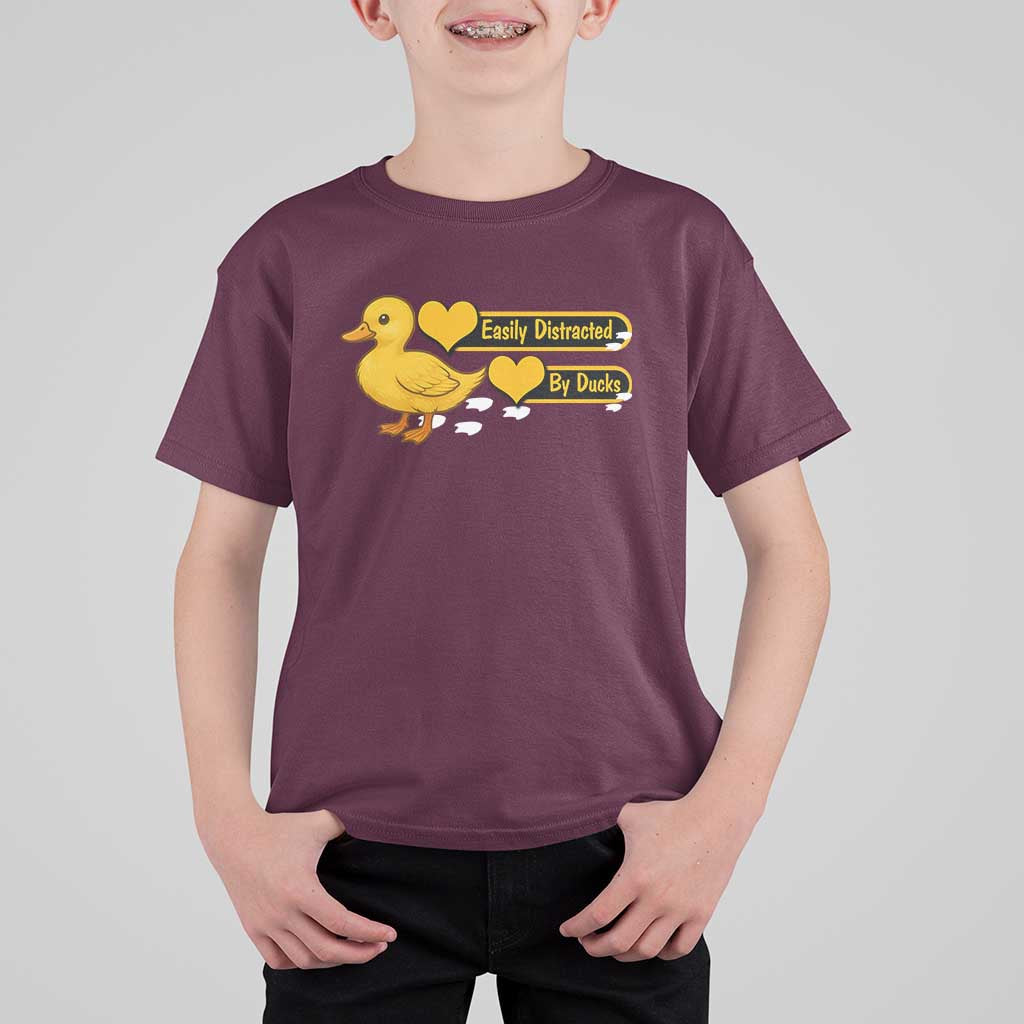 Funny Duck Lover Gift T Shirt For Kid Easily Distracted By Ducks - Wonder Print Shop