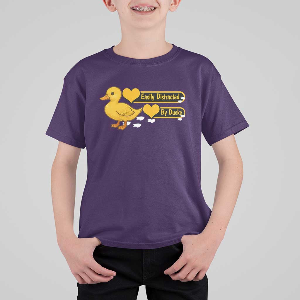 Funny Duck Lover Gift T Shirt For Kid Easily Distracted By Ducks - Wonder Print Shop