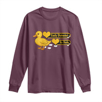 Funny Duck Lover Gift Long Sleeve Shirt Easily Distracted By Ducks - Wonder Print Shop