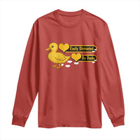 Funny Duck Lover Gift Long Sleeve Shirt Easily Distracted By Ducks - Wonder Print Shop