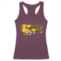 Funny Duck Lover Gift Racerback Tank Top Easily Distracted By Ducks - Wonder Print Shop