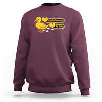 Funny Duck Lover Gift Sweatshirt Easily Distracted By Ducks - Wonder Print Shop