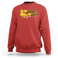 Funny Duck Lover Gift Sweatshirt Easily Distracted By Ducks - Wonder Print Shop