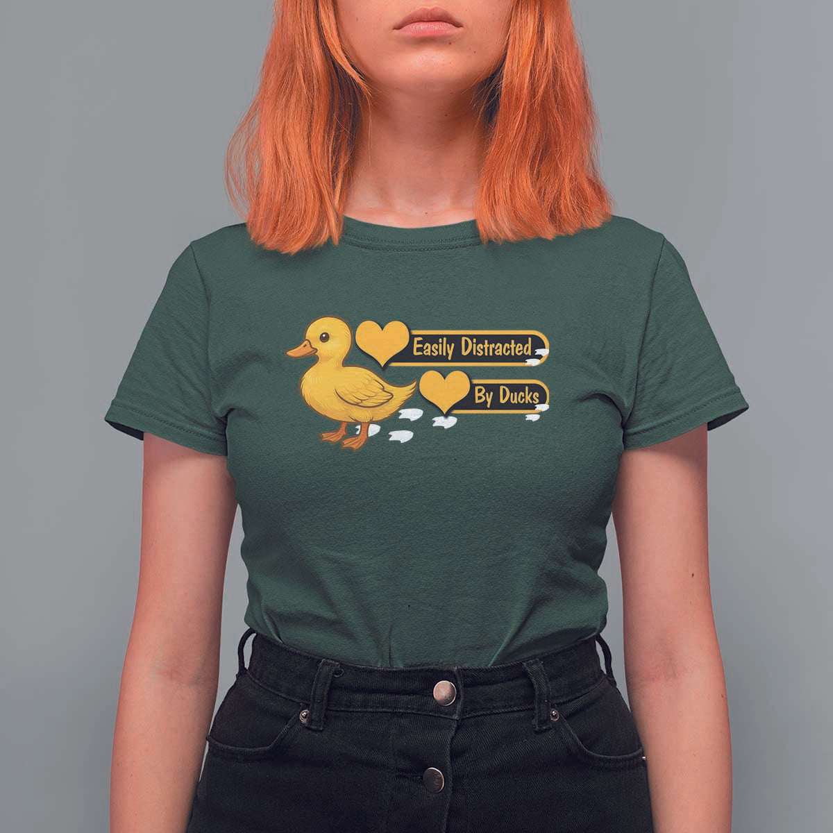 Funny Duck Lover Gift T Shirt For Women Easily Distracted By Ducks - Wonder Print Shop