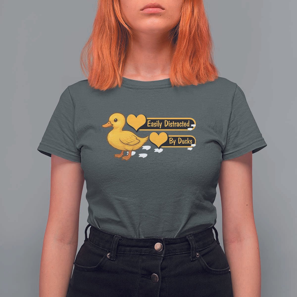 Funny Duck Lover Gift T Shirt For Women Easily Distracted By Ducks - Wonder Print Shop