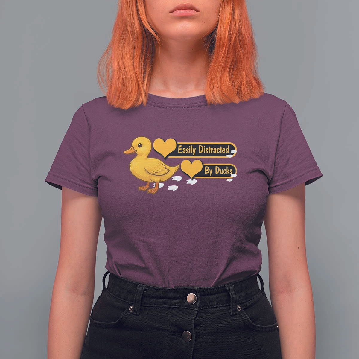 Funny Duck Lover Gift T Shirt For Women Easily Distracted By Ducks - Wonder Print Shop