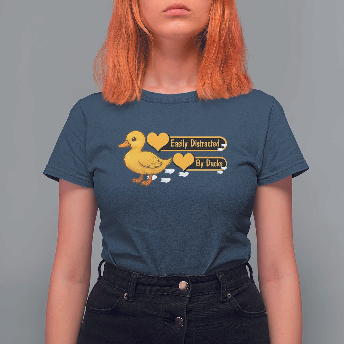 Funny Duck Lover Gift T Shirt For Women Easily Distracted By Ducks - Wonder Print Shop
