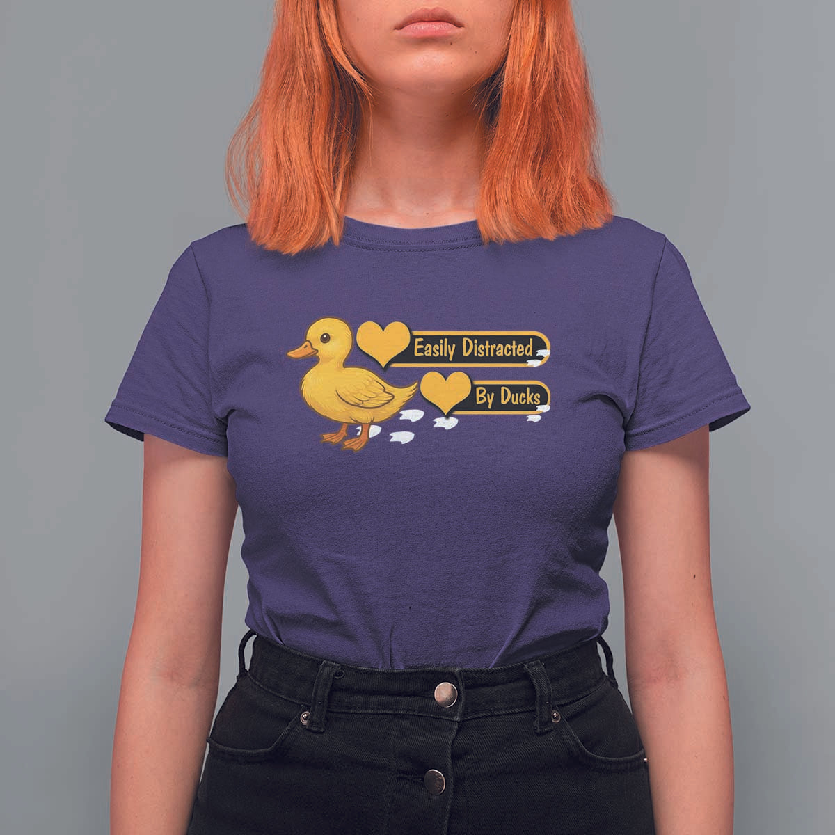Funny Duck Lover Gift T Shirt For Women Easily Distracted By Ducks - Wonder Print Shop