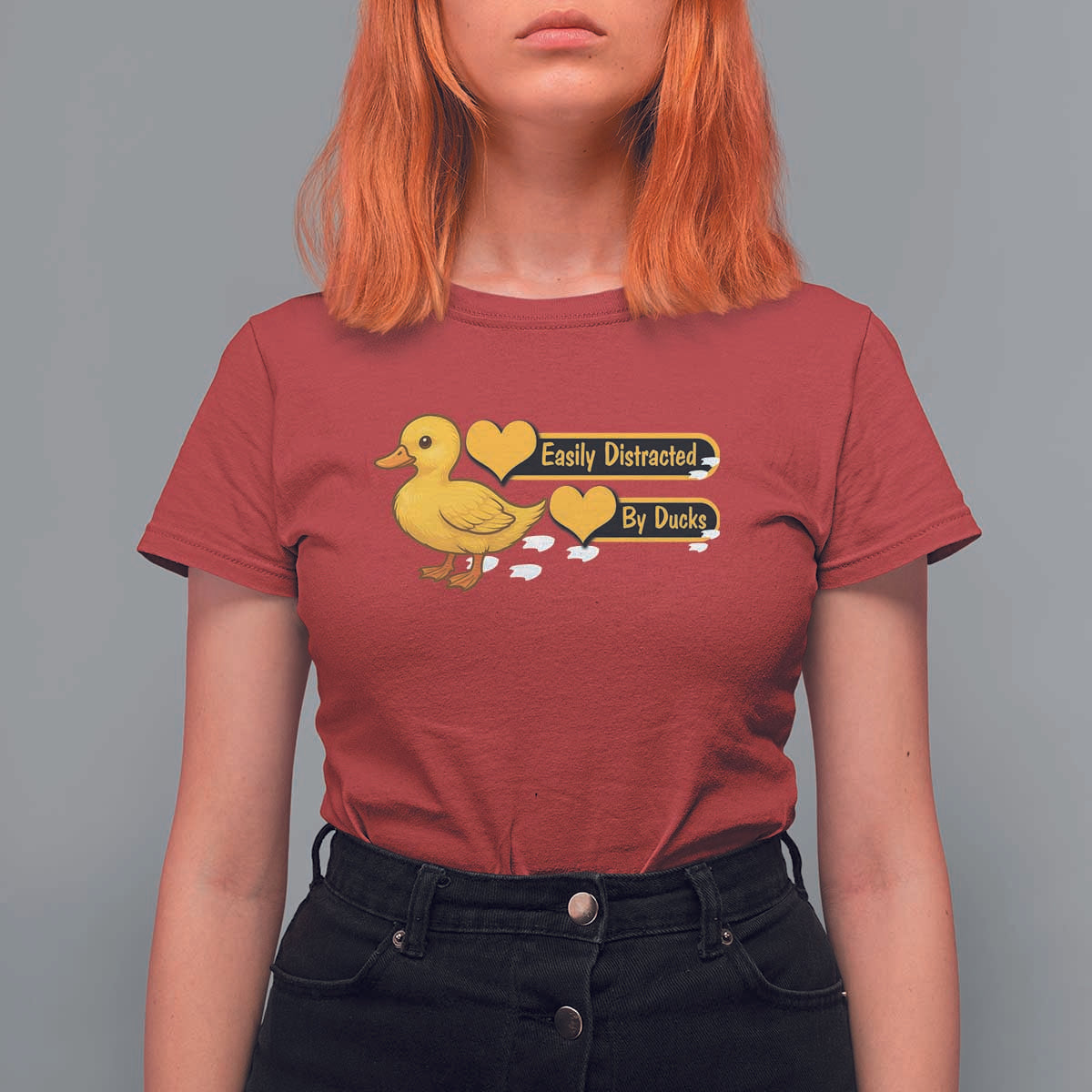 Funny Duck Lover Gift T Shirt For Women Easily Distracted By Ducks - Wonder Print Shop