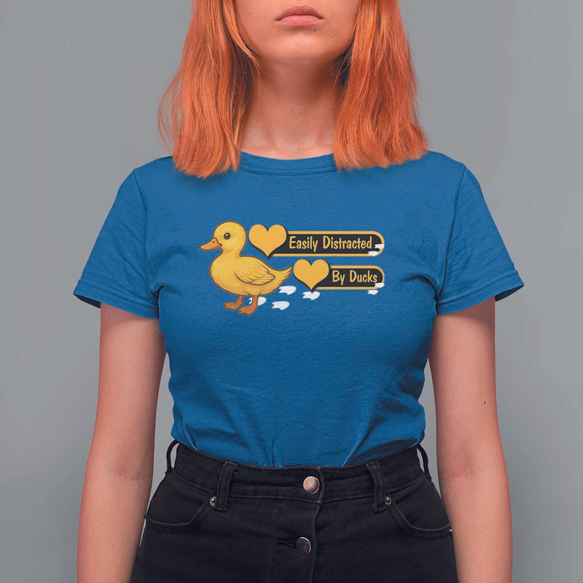 Funny Duck Lover Gift T Shirt For Women Easily Distracted By Ducks - Wonder Print Shop