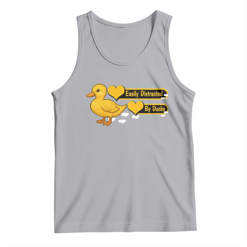 Funny Duck Lover Gift Tank Top Easily Distracted By Ducks - Wonder Print Shop