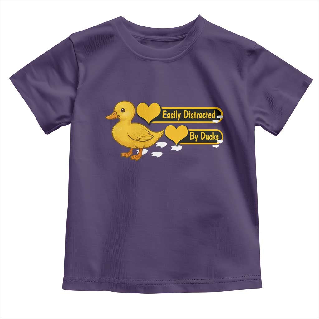 Funny Duck Lover Gift Toddler T Shirt Easily Distracted By Ducks - Wonder Print Shop