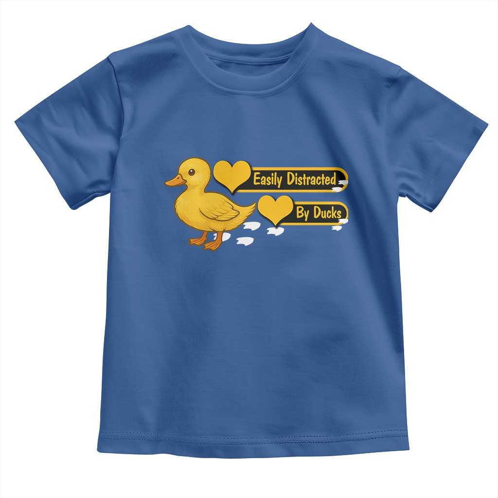 Funny Duck Lover Gift Toddler T Shirt Easily Distracted By Ducks - Wonder Print Shop