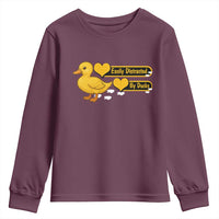 Funny Duck Lover Gift Youth Sweatshirt Easily Distracted By Ducks - Wonder Print Shop