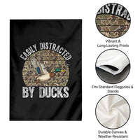Duck Hunting Gift Garden Flag Easily Distracted By Ducks - Wonder Print Shop