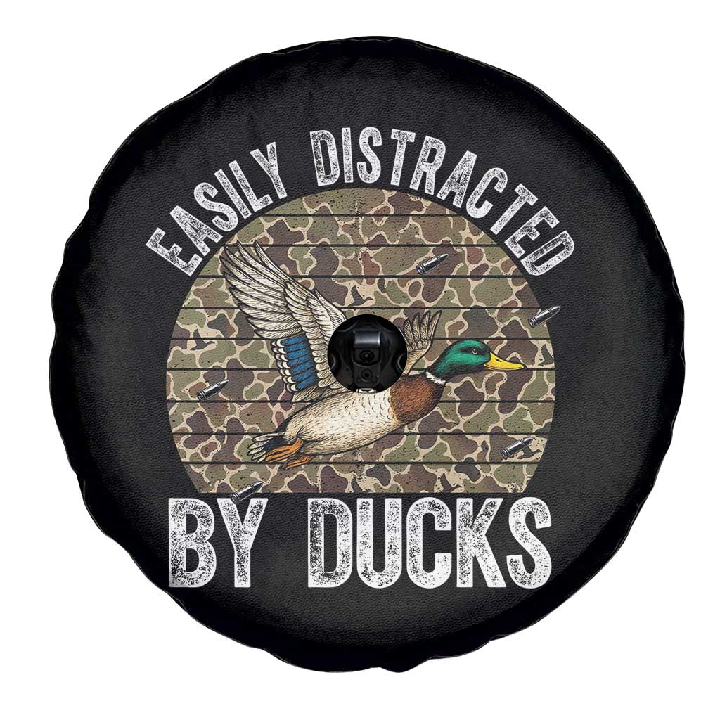 Duck Hunting Gift Spare Tire Cover Easily Distracted By Ducks - Wonder Print Shop