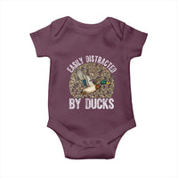 Duck Hunting Gift Baby Onesie Easily Distracted By Ducks - Wonder Print Shop
