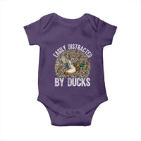 Duck Hunting Gift Baby Onesie Easily Distracted By Ducks - Wonder Print Shop