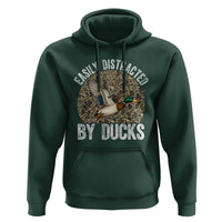 Duck Hunting Gift Hoodie Easily Distracted By Ducks - Wonder Print Shop