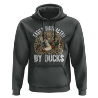 Duck Hunting Gift Hoodie Easily Distracted By Ducks - Wonder Print Shop
