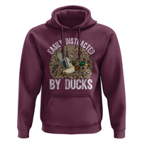 Duck Hunting Gift Hoodie Easily Distracted By Ducks - Wonder Print Shop