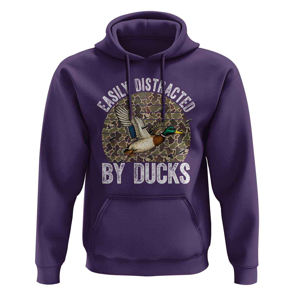 Duck Hunting Gift Hoodie Easily Distracted By Ducks - Wonder Print Shop