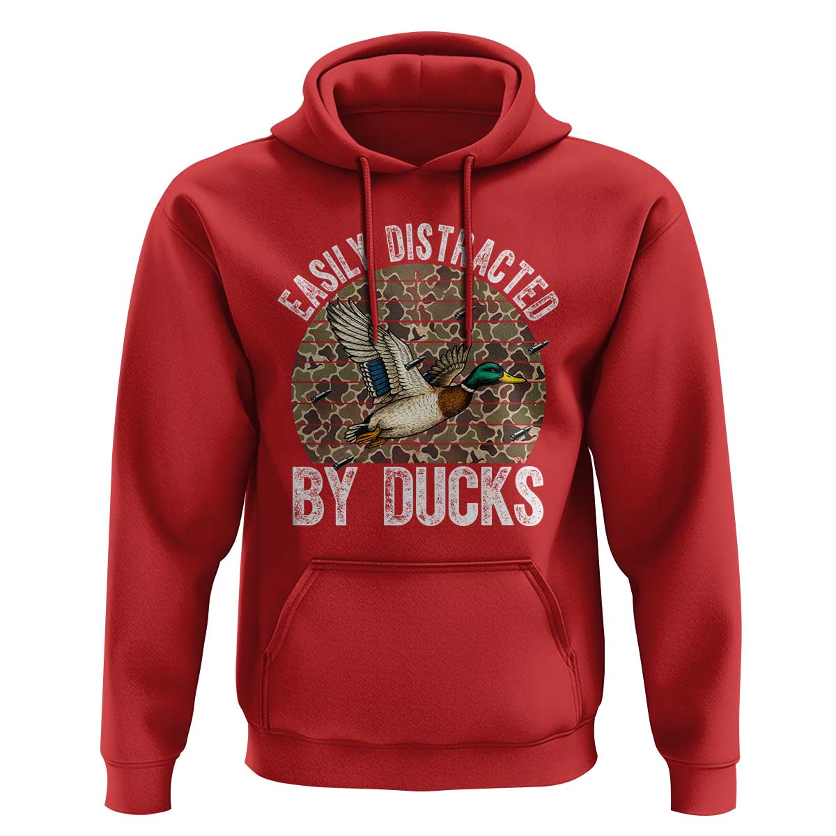 Duck Hunting Gift Hoodie Easily Distracted By Ducks - Wonder Print Shop