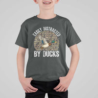 Duck Hunting Gift T Shirt For Kid Easily Distracted By Ducks - Wonder Print Shop