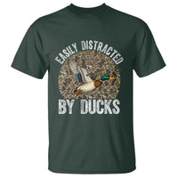 Duck Hunting Gift T Shirt Easily Distracted By Ducks - Wonder Print Shop