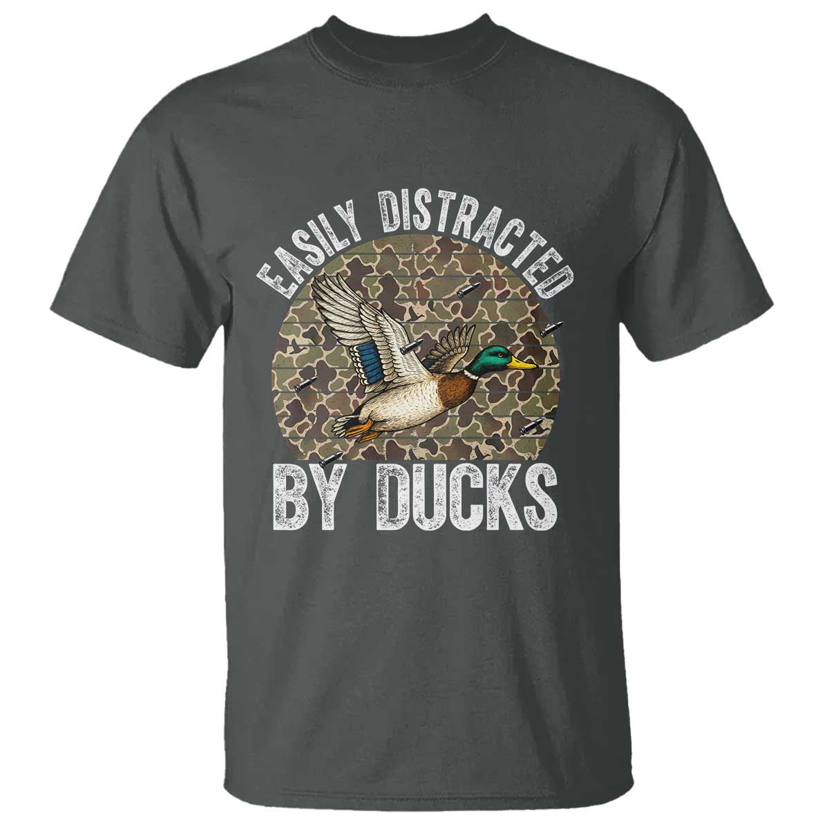 Duck Hunting Gift T Shirt Easily Distracted By Ducks - Wonder Print Shop