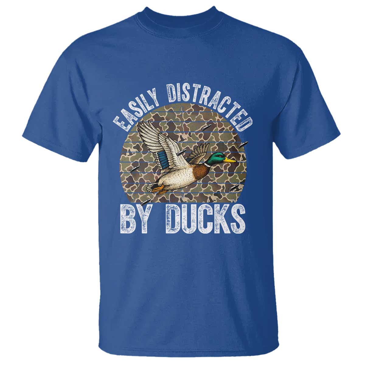 Duck Hunting Gift T Shirt Easily Distracted By Ducks - Wonder Print Shop