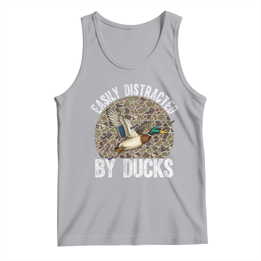 Duck Hunting Gift Tank Top Easily Distracted By Ducks - Wonder Print Shop
