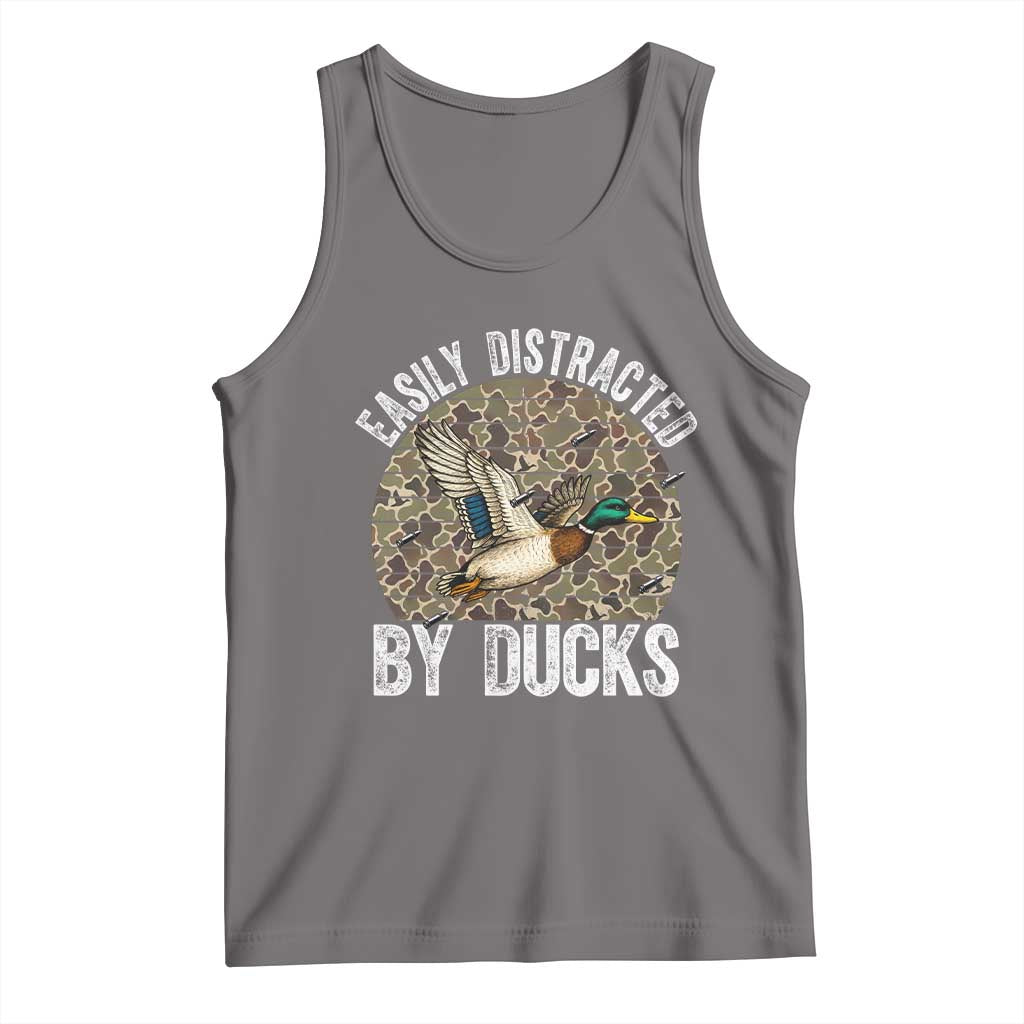 Duck Hunting Gift Tank Top Easily Distracted By Ducks - Wonder Print Shop