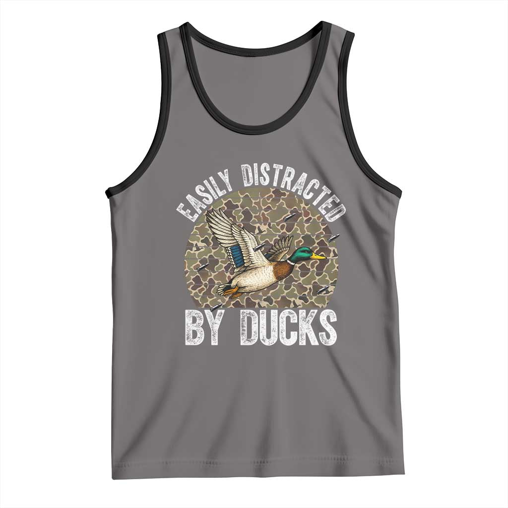 Duck Hunting Gift Tank Top Easily Distracted By Ducks - Wonder Print Shop