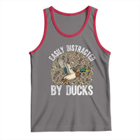 Duck Hunting Gift Tank Top Easily Distracted By Ducks - Wonder Print Shop