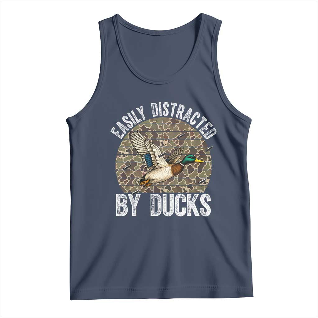 Duck Hunting Gift Tank Top Easily Distracted By Ducks - Wonder Print Shop