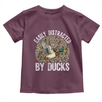 Duck Hunting Gift Toddler T Shirt Easily Distracted By Ducks - Wonder Print Shop