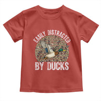 Duck Hunting Gift Toddler T Shirt Easily Distracted By Ducks - Wonder Print Shop