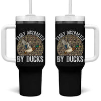 Duck Hunting Gift Tumbler With Handle Easily Distracted By Ducks