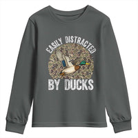 Duck Hunting Gift Youth Sweatshirt Easily Distracted By Ducks - Wonder Print Shop