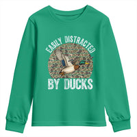 Duck Hunting Gift Youth Sweatshirt Easily Distracted By Ducks - Wonder Print Shop