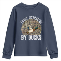 Duck Hunting Gift Youth Sweatshirt Easily Distracted By Ducks - Wonder Print Shop
