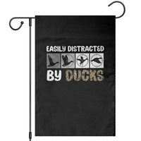 Funny Hunting Gift Garden Flag Easily Distracted By Ducks Outdoor Lover - Wonder Print Shop