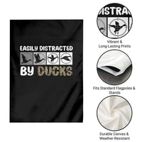 Funny Hunting Gift Garden Flag Easily Distracted By Ducks Outdoor Lover - Wonder Print Shop