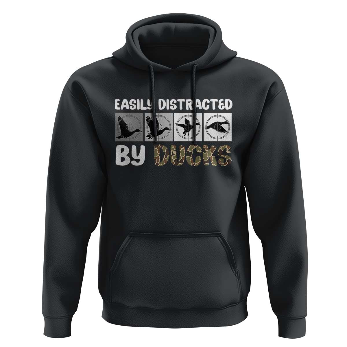 Funny Hunting Gift Hoodie Easily Distracted By Ducks Outdoor Lover - Wonder Print Shop