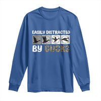 Funny Hunting Gift Long Sleeve Shirt Easily Distracted By Ducks Outdoor Lover - Wonder Print Shop