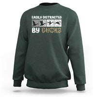 Funny Hunting Gift Sweatshirt Easily Distracted By Ducks Outdoor Lover - Wonder Print Shop
