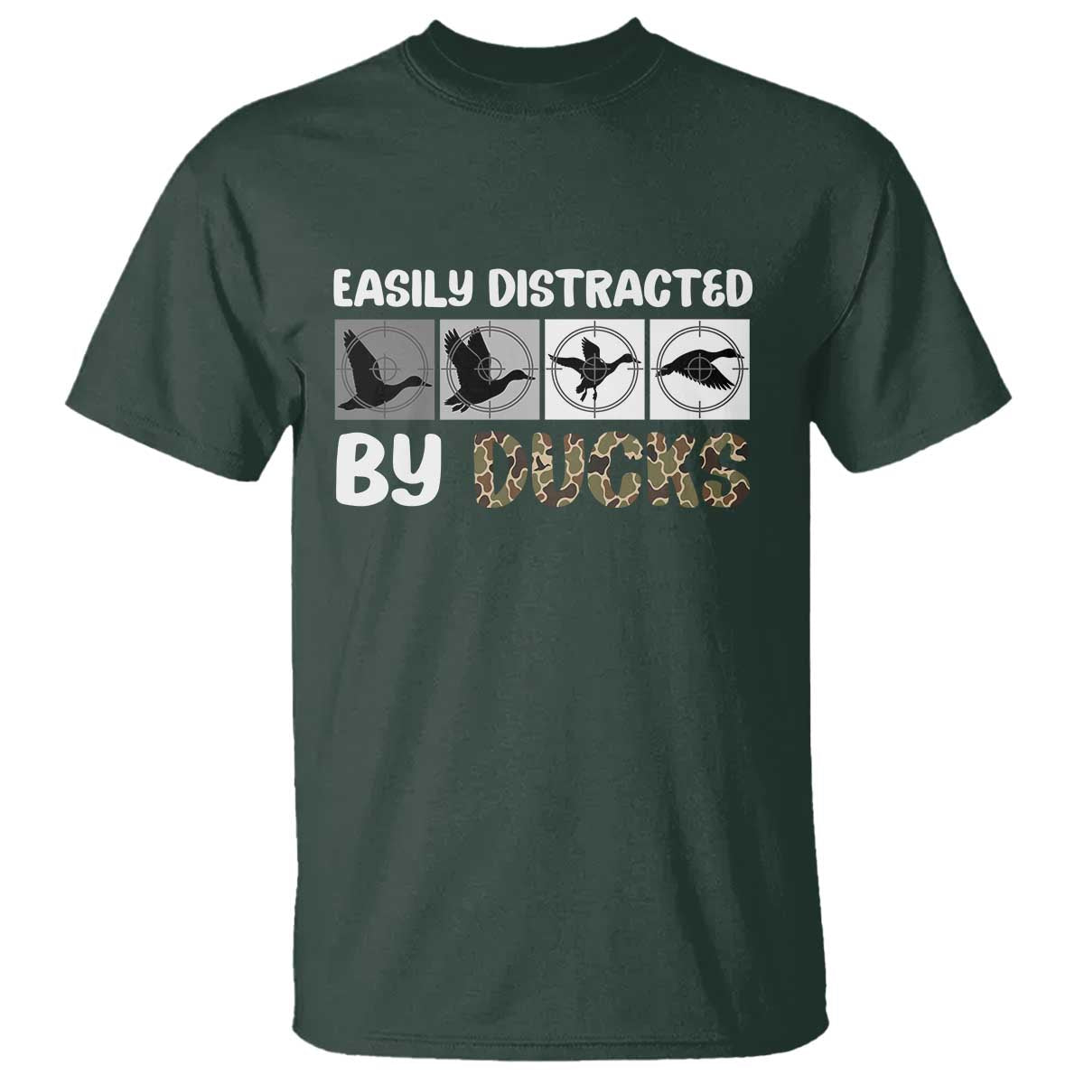 Funny Hunting Gift T Shirt Easily Distracted By Ducks Outdoor Lover - Wonder Print Shop