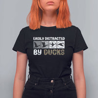 Funny Hunting Gift T Shirt For Women Easily Distracted By Ducks Outdoor Lover - Wonder Print Shop