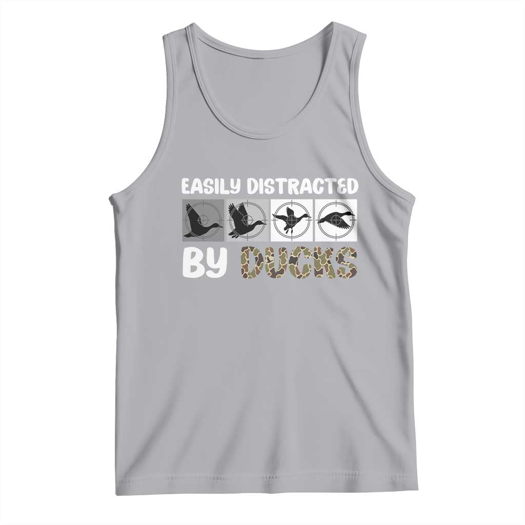Funny Hunting Gift Tank Top Easily Distracted By Ducks Outdoor Lover - Wonder Print Shop